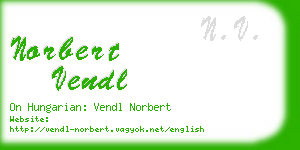 norbert vendl business card